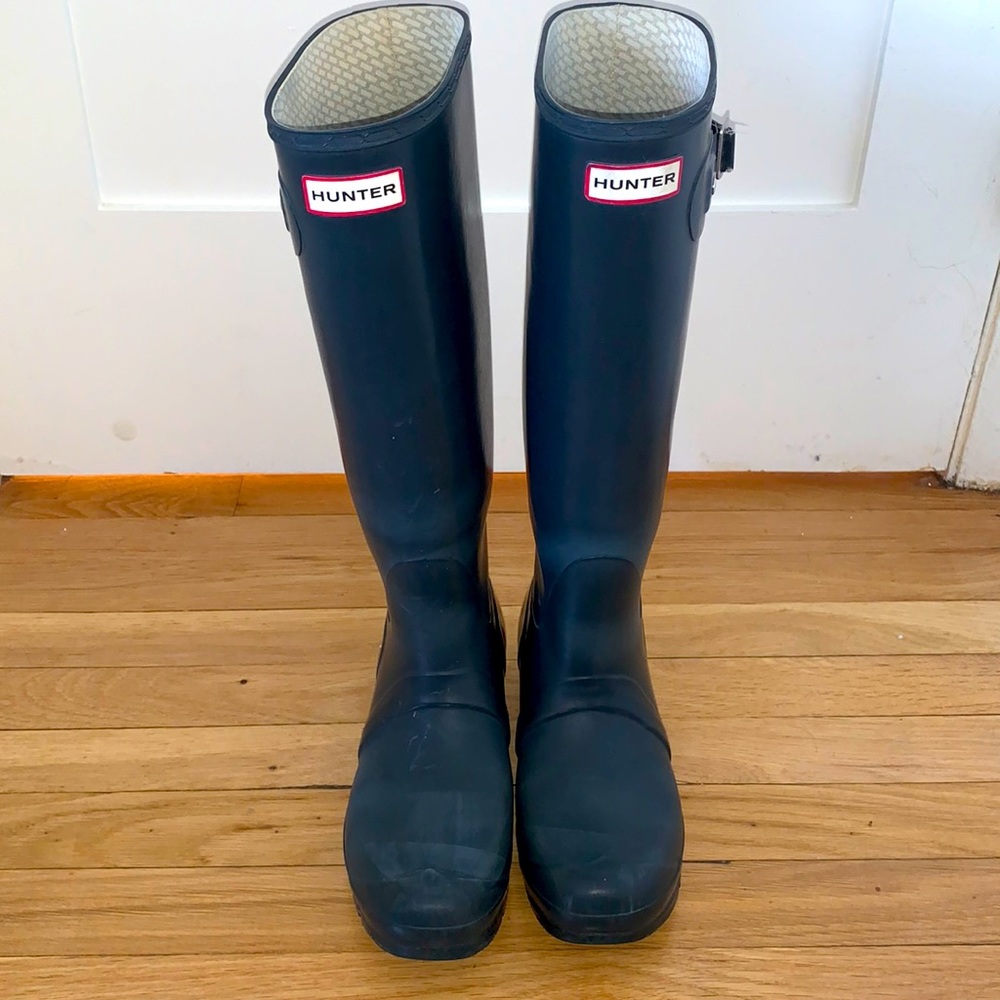 Navy Hunter Boots